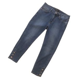 Just Black Jeans - Just Black High Rise Skinny 3 Button Ankle Crop Just Black Jeans - Just Black High Rise Skinny 3 Button Ankle Crop